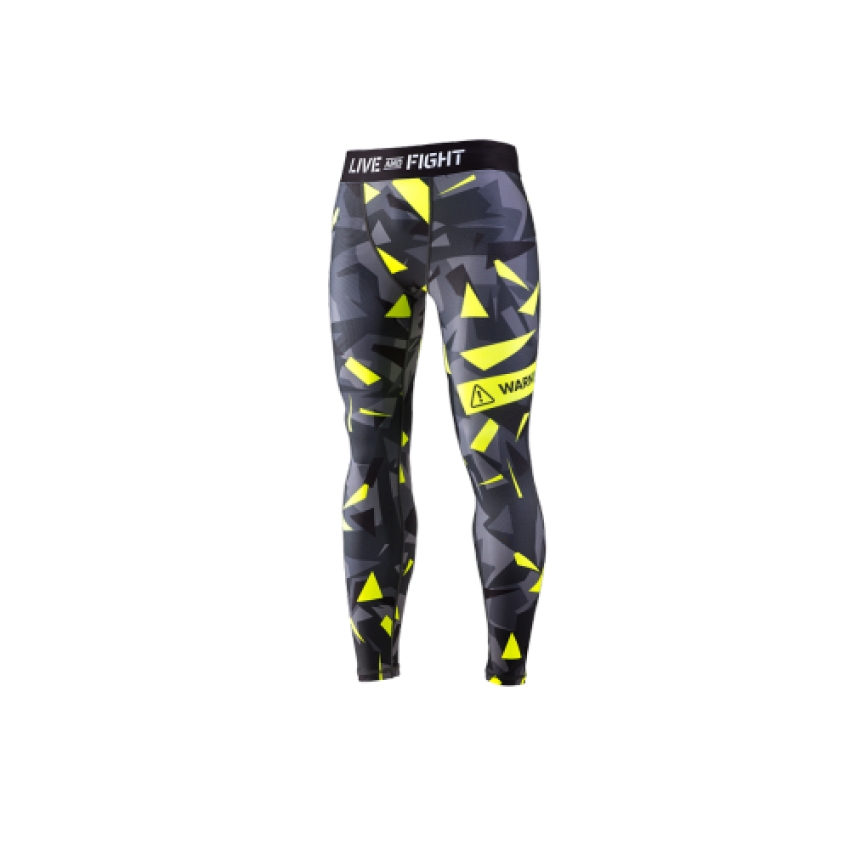 MEN`S LEGGINGS-ATHLETIC CAMO LIME