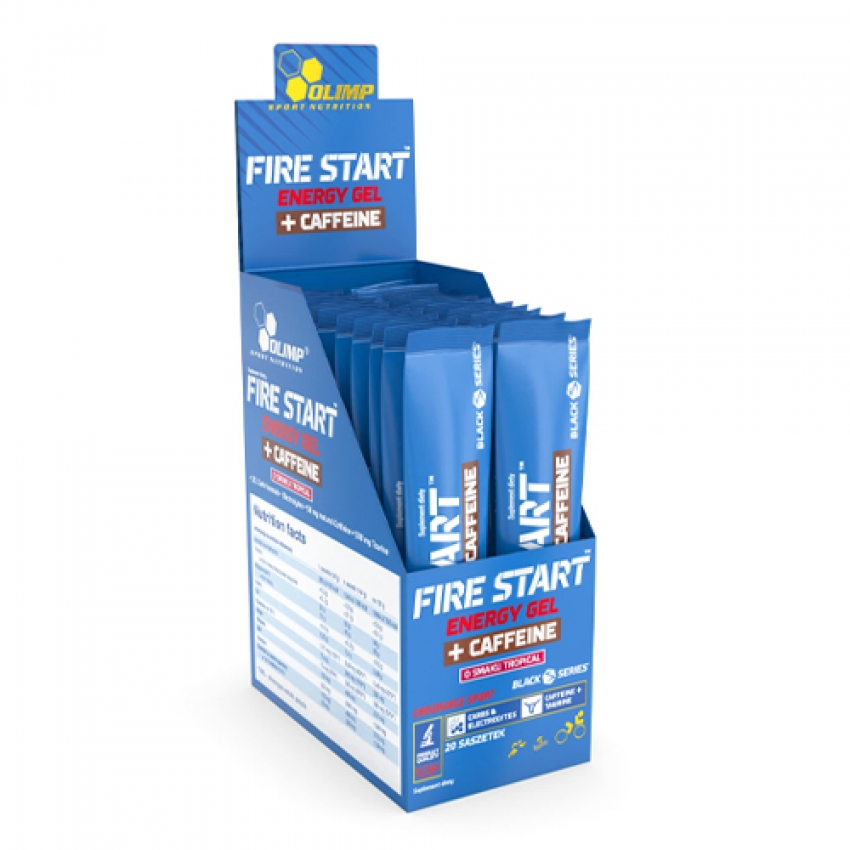 FIRE START ENERGY GEL + CAFFEINE - 20 X 36 G