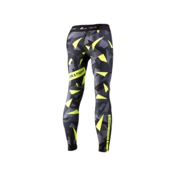 MEN`S LEGGINGS-ATHLETIC CAMO LIME